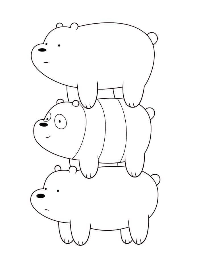 We bare Bears druckbare für Kinder