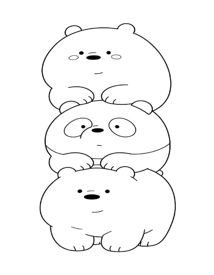 We bare Bears kostenlos druckbare einfach