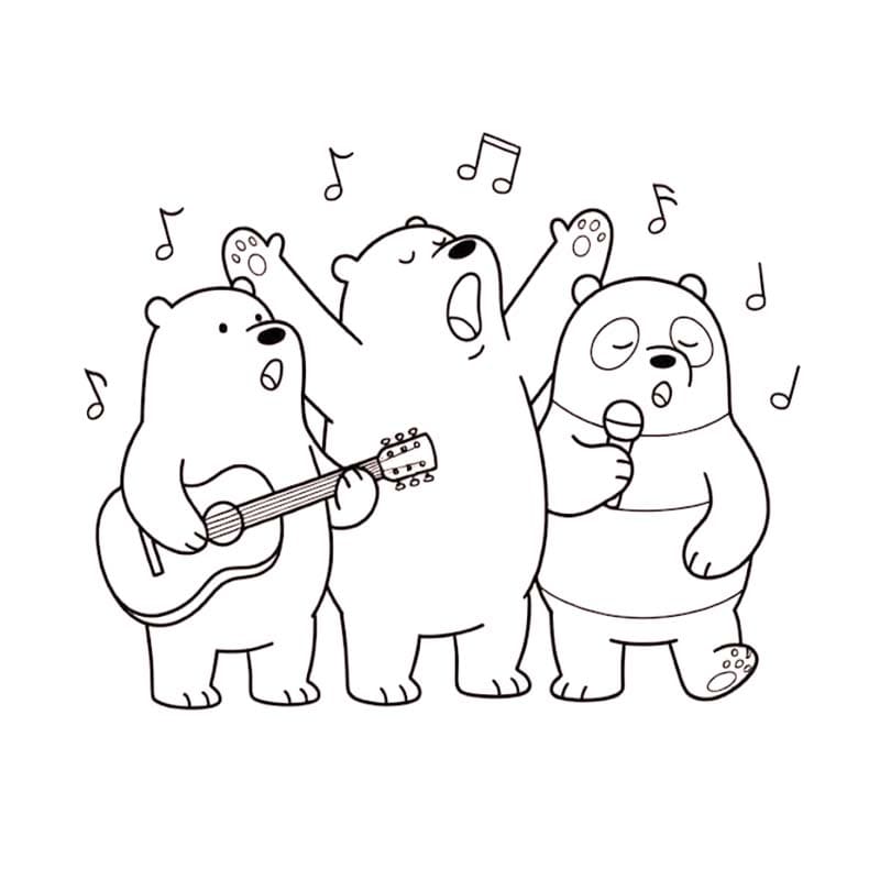 Zeichne We bare Bears für Kinder