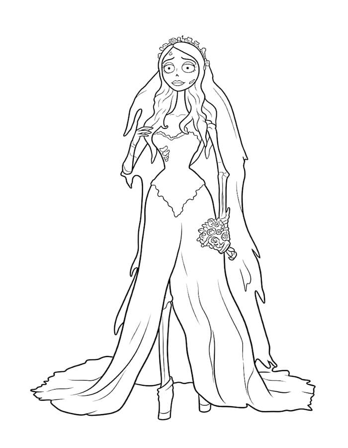 Corpse Bride kostenlos druckbare einfach