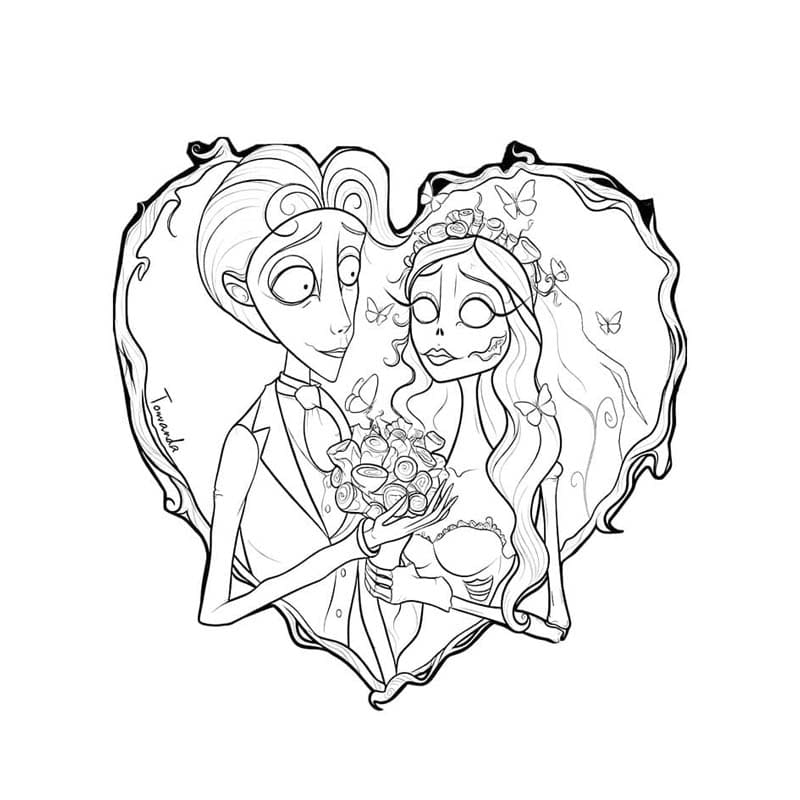 Corpse Bride kostenlos druckbare für Kinder
