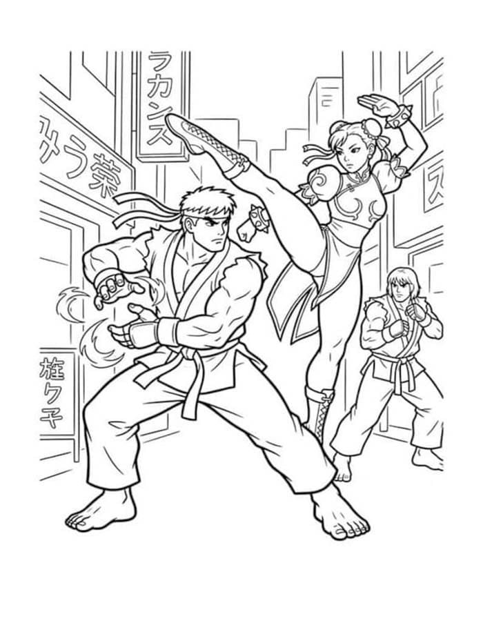 Druckbare Street Fighter