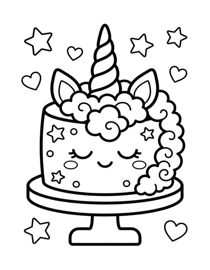 Einhornkuchen kostenlos für Kinder