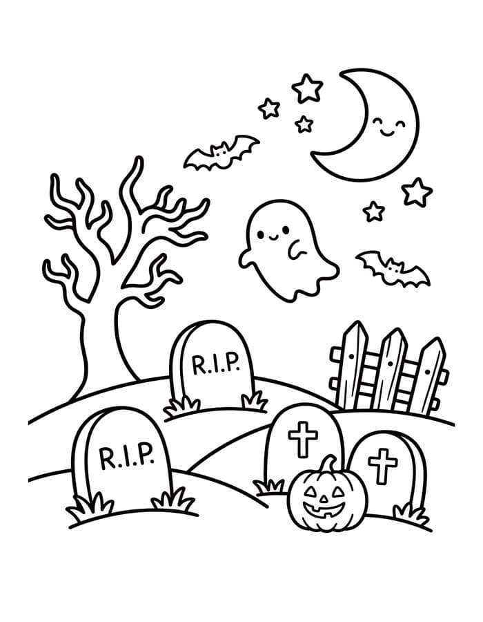 Friedhof druckbare basisch