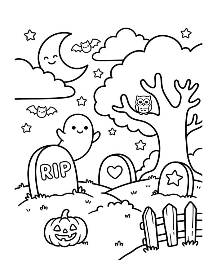 Friedhof druckbare einfach