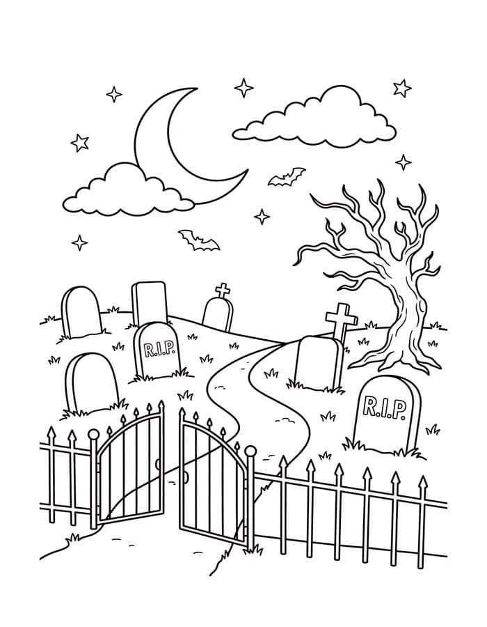 Friedhof ausmalbilder