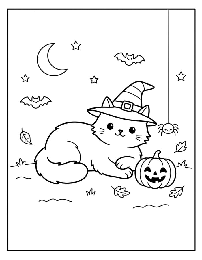 Halloween Katze druckbare