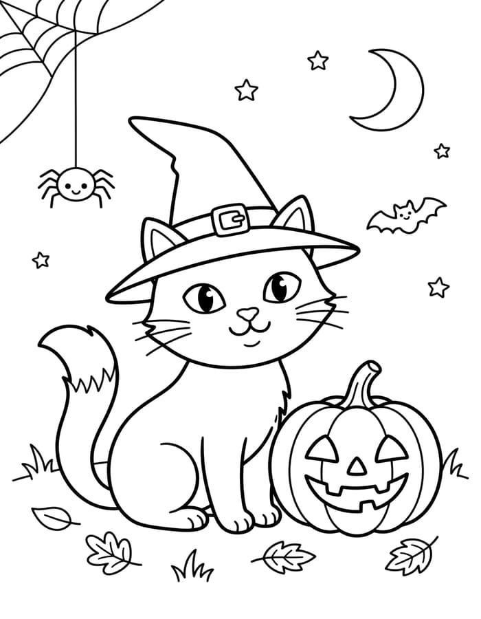 Halloween Katze druckbare für Kinder