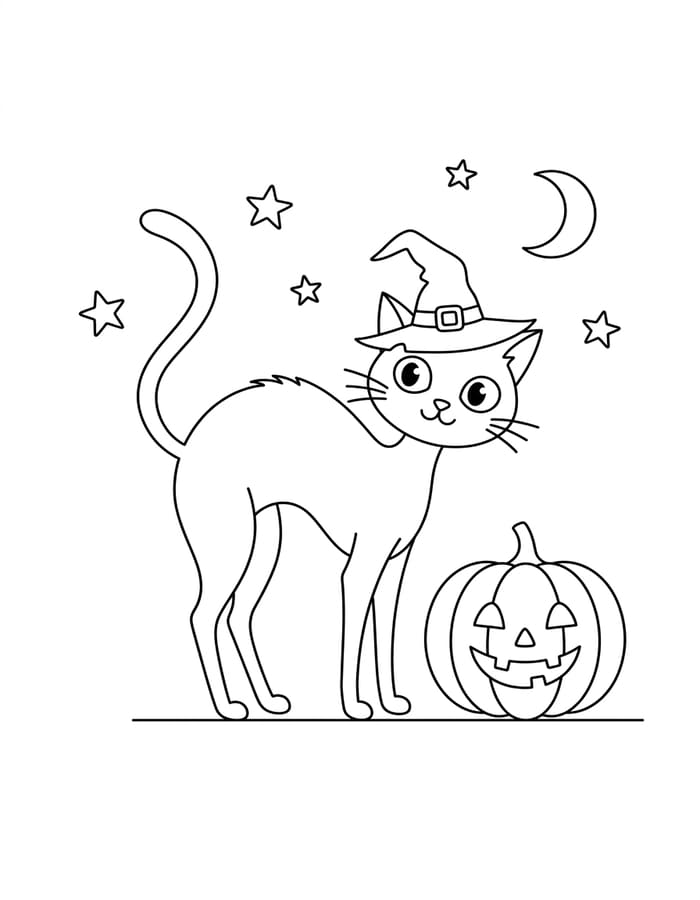 Halloween Katze kostenlos basisch