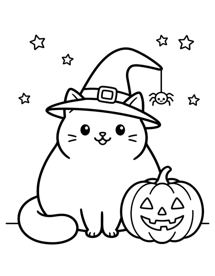 Halloween Katze kostenlos druckbare basisch