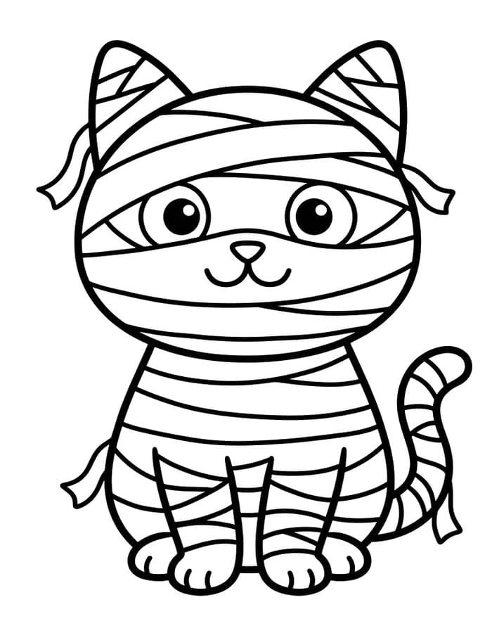 Halloween Katze zum Ausdrucken für Kinder