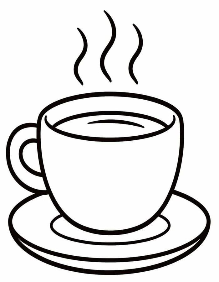 Kaffee druckbare schlicht
