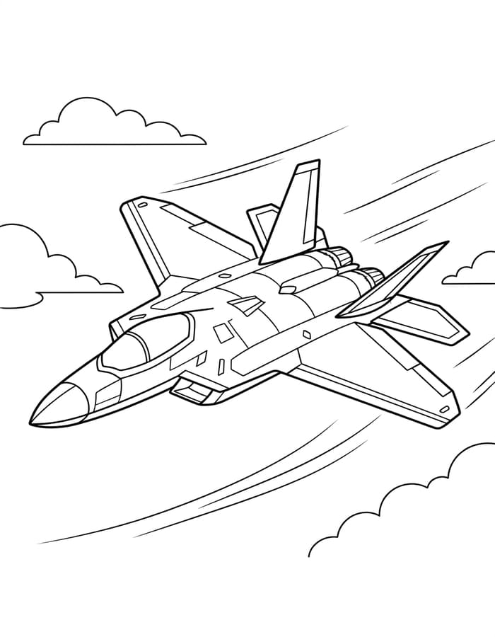 Kampfjet druckbare basisch