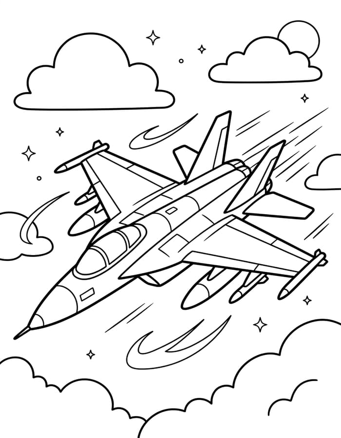 Kampfjet druckbare für Kinder
