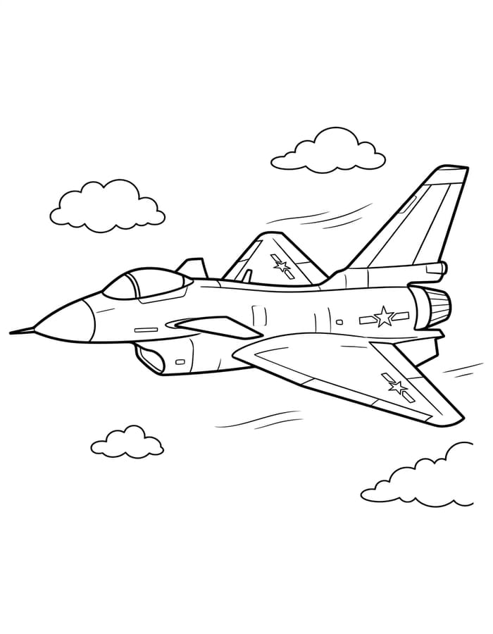 Kampfjet kostenlos druckbare einfach