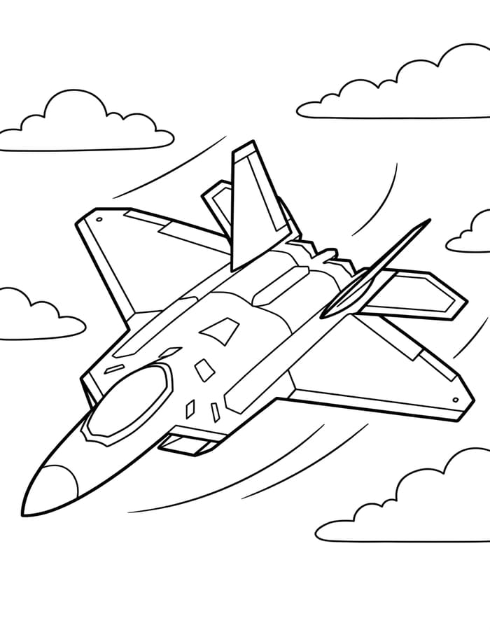 Kampfjet zum Ausdrucken für Kinder