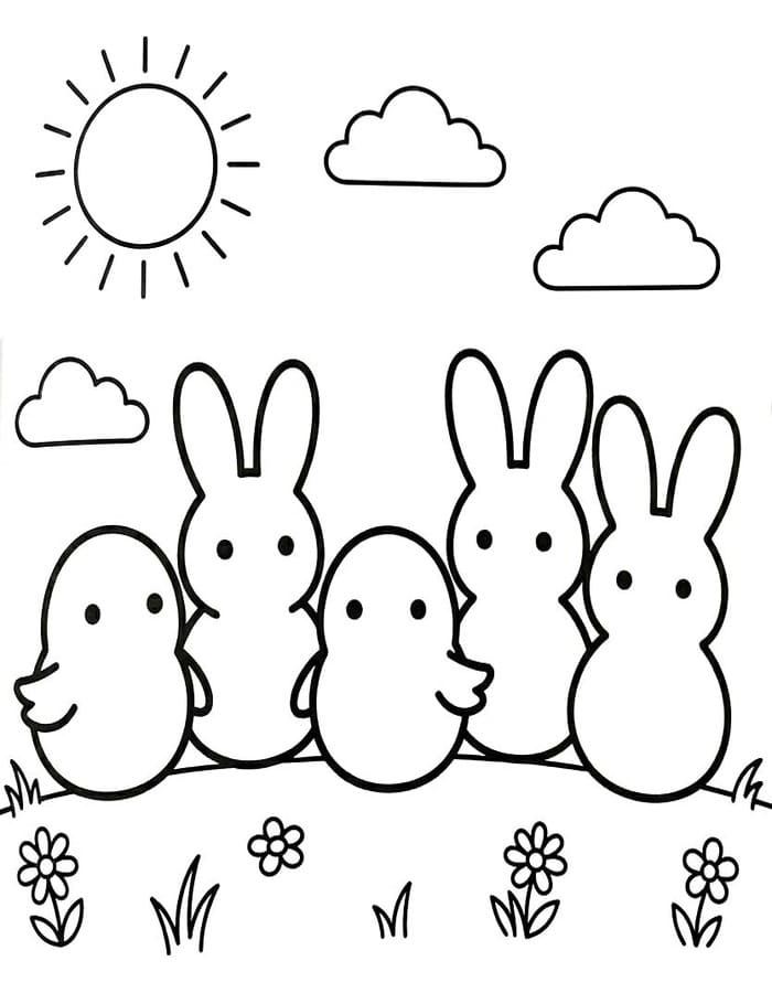 Peeps kostenlos druckbare schlicht