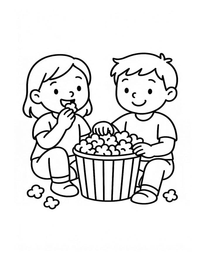 Popcorn zum Ausdrucken für Kinder