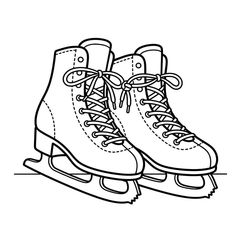 Schlittschuh druckbare basisch
