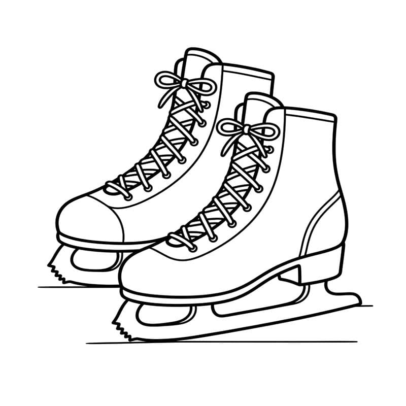 Schlittschuh druckbare einfach
