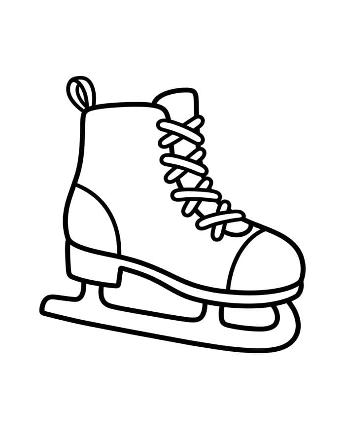 Schlittschuh druckbare schlicht