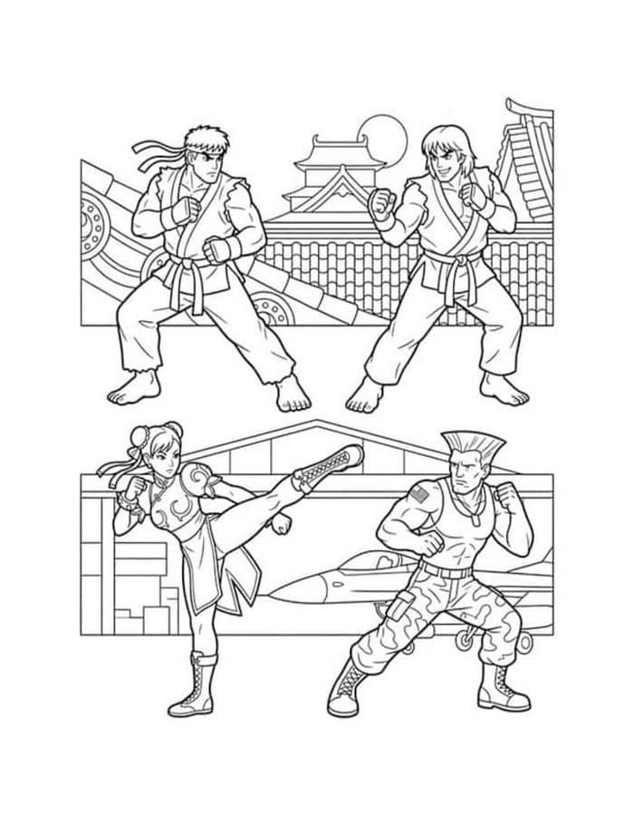 Street Fighter druckbare basisch