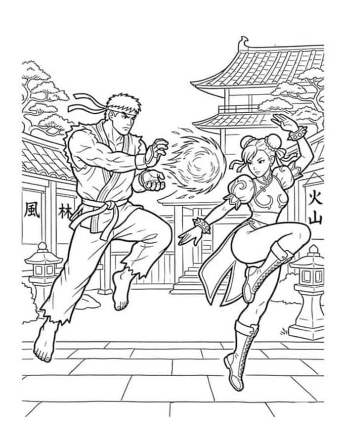 Street Fighter kostenlos druckbare basisch