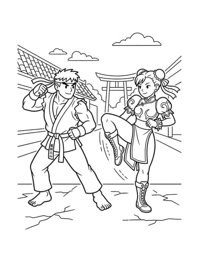 Street Fighter zum Ausdrucken