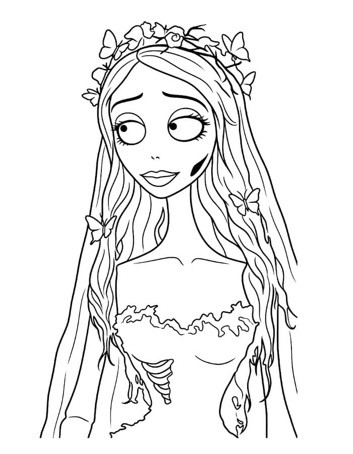 Zeichne Corpse Bride einfach