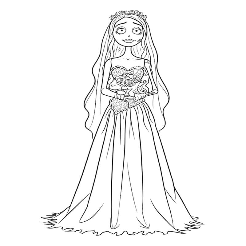 Zeichne Corpse Bride kostenlos druckbare
