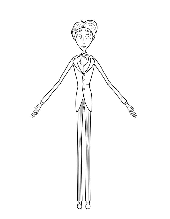 Zeichne Corpse Bride kostenlos einfach