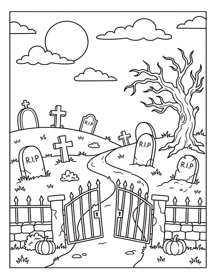 Zeichne Friedhof