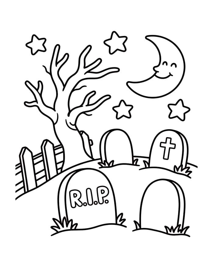 Zeichne Friedhof kostenlos