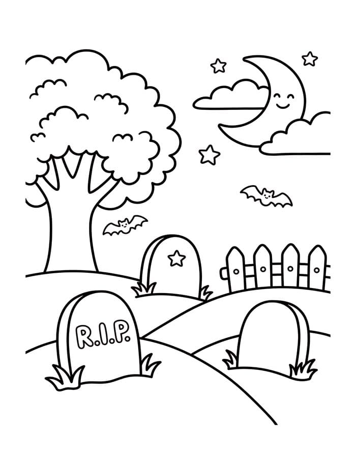 Zeichne Friedhof kostenlos basisch