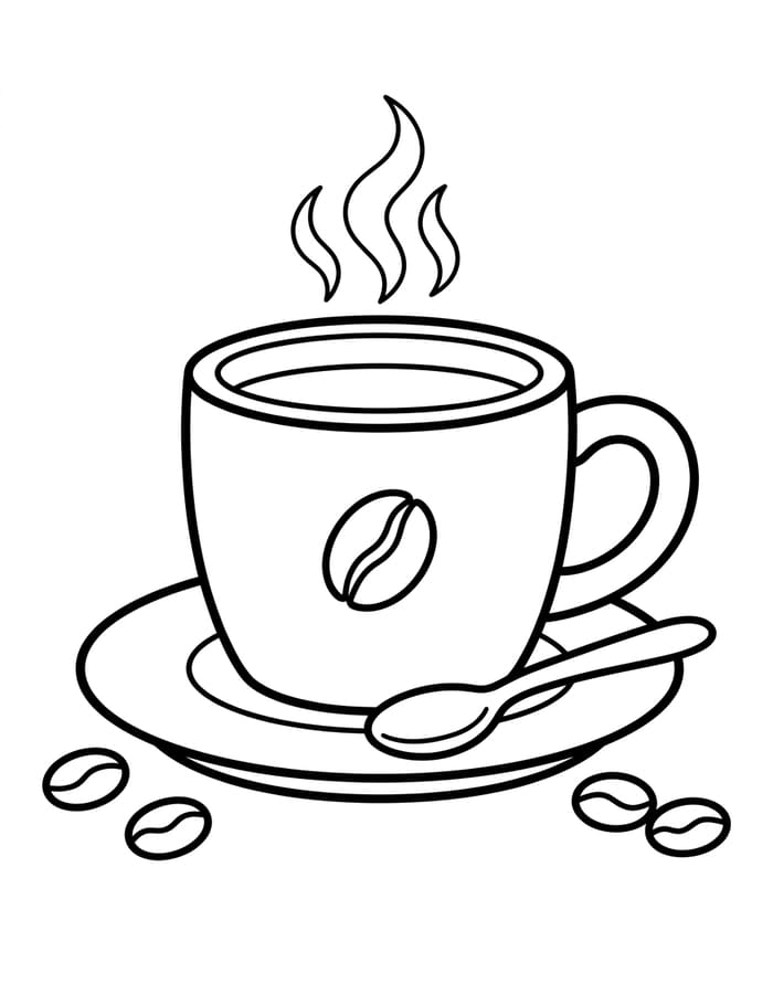 Kaffee ausmalbilder