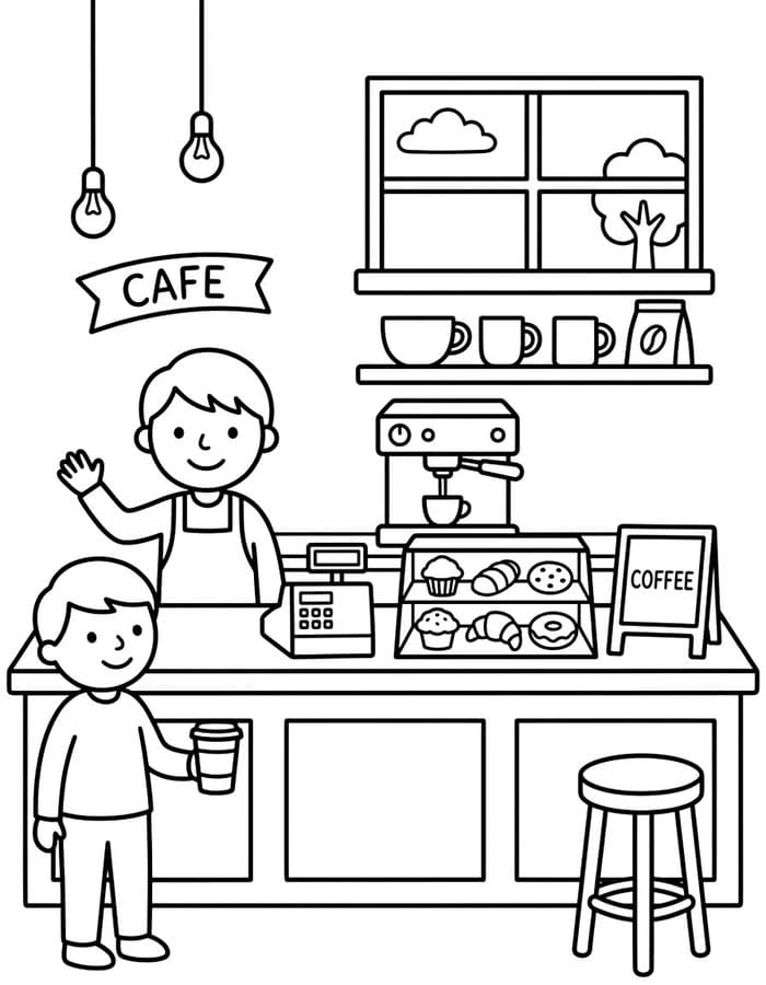 Zeichne Kaffee kostenlos basisch