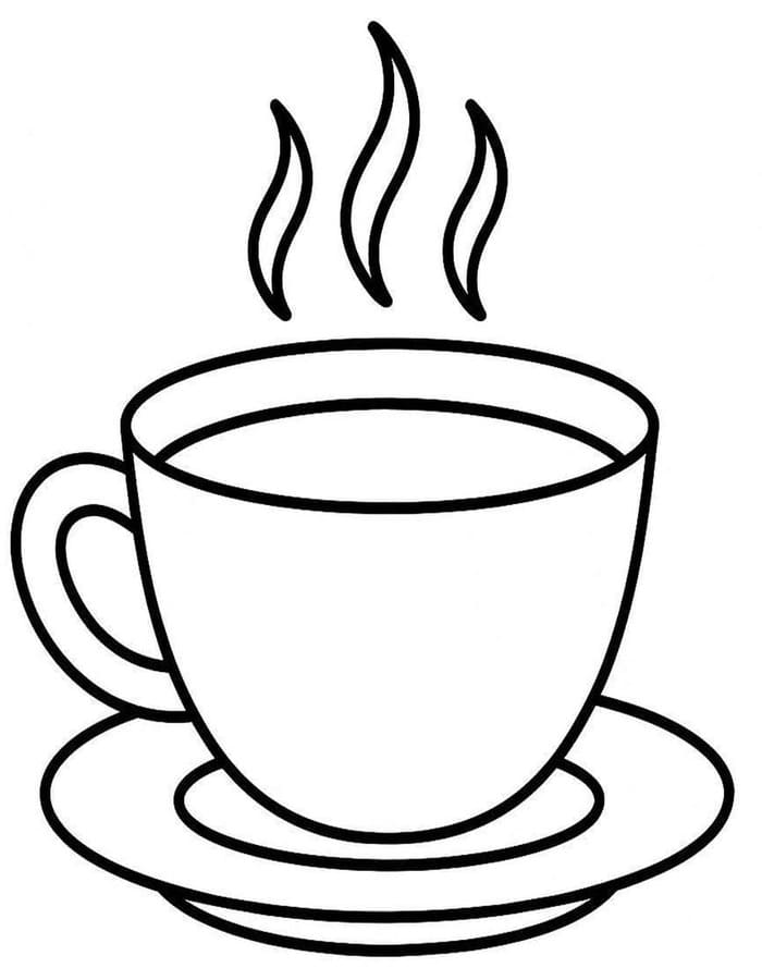 Zeichne Kaffee kostenlos schlicht