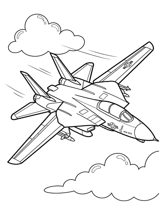 Kampfjet ausmalbilder