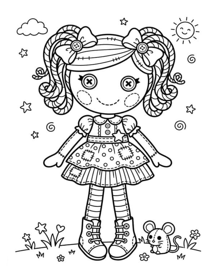 Zeichne Lalaloopsy druckbare basisch