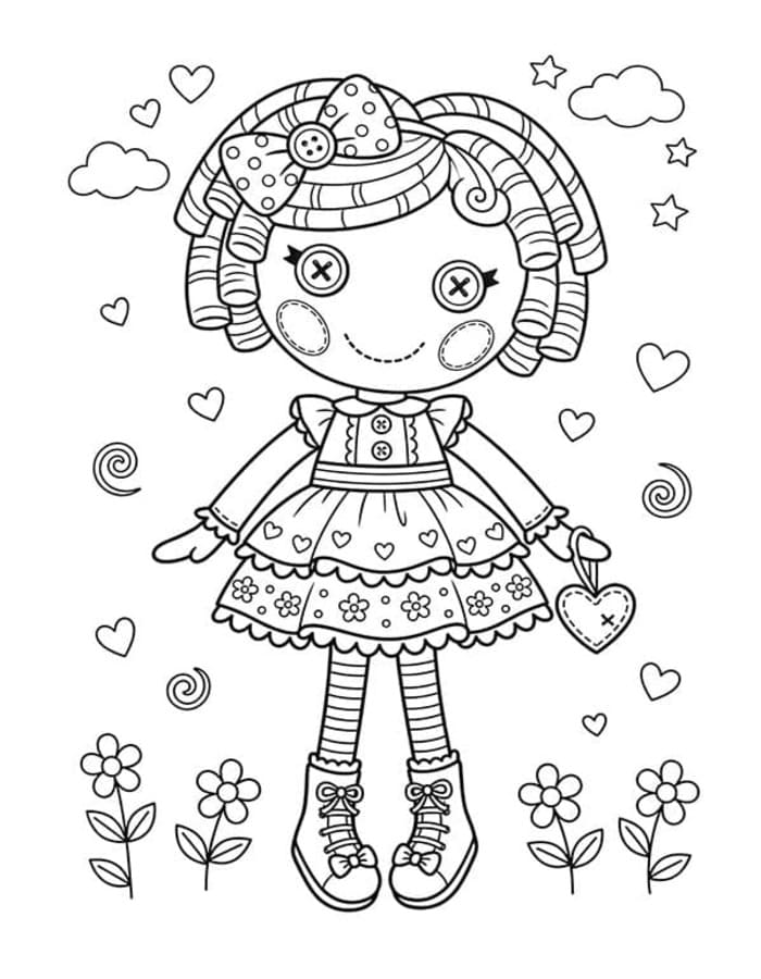 Zeichne Lalaloopsy druckbare schlicht