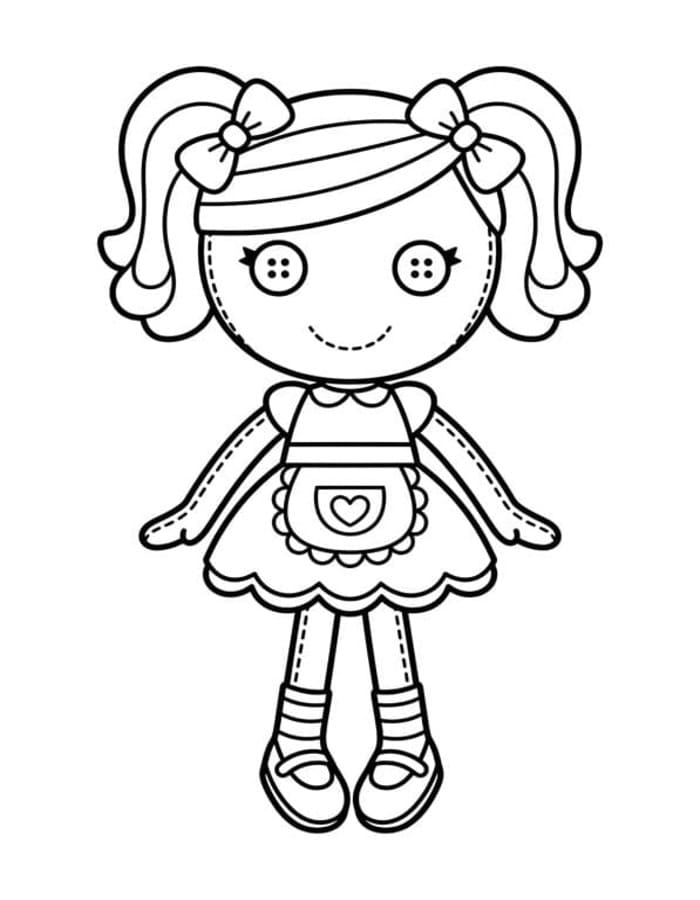 Zeichne Lalaloopsy kostenlos schlicht
