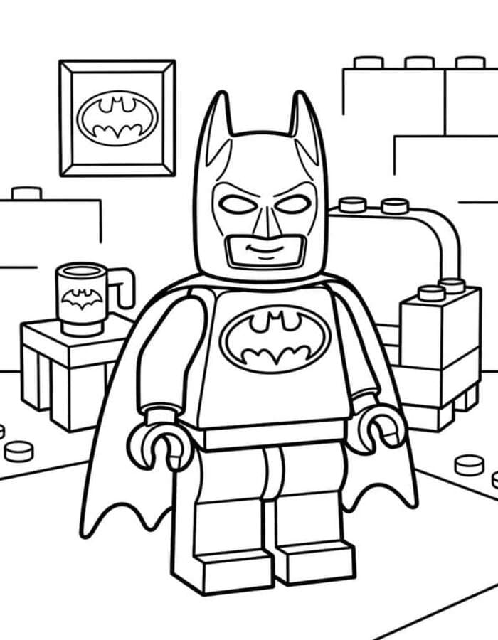 Zeichne Lego Batman druckbare schlicht