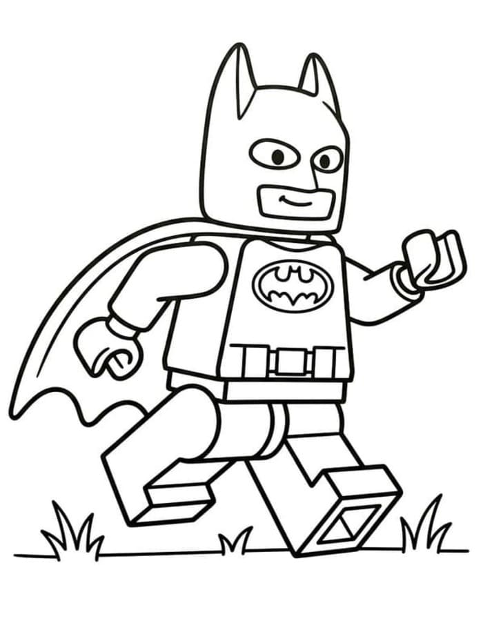 Zeichne Lego Batman kostenlos schlicht