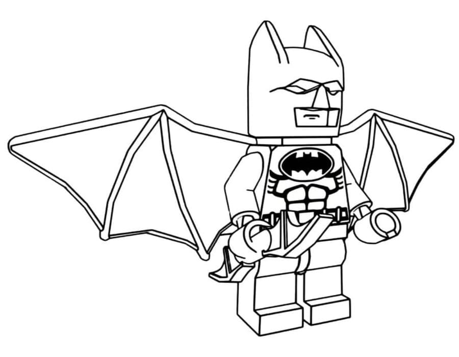 Zeichne Lego Batman zum Ausdrucken