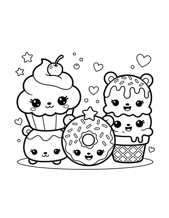 Zeichne Num Noms zum Ausdrucken für Kinder