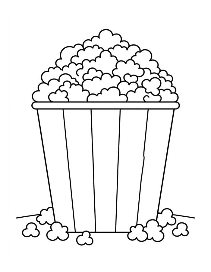 Zeichne Popcorn druckbare