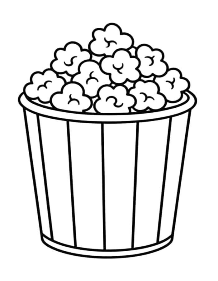 Zeichne Popcorn einfach
