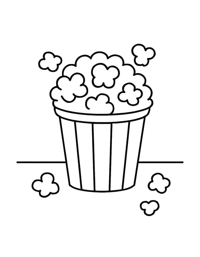 Zeichne Popcorn für Kinder