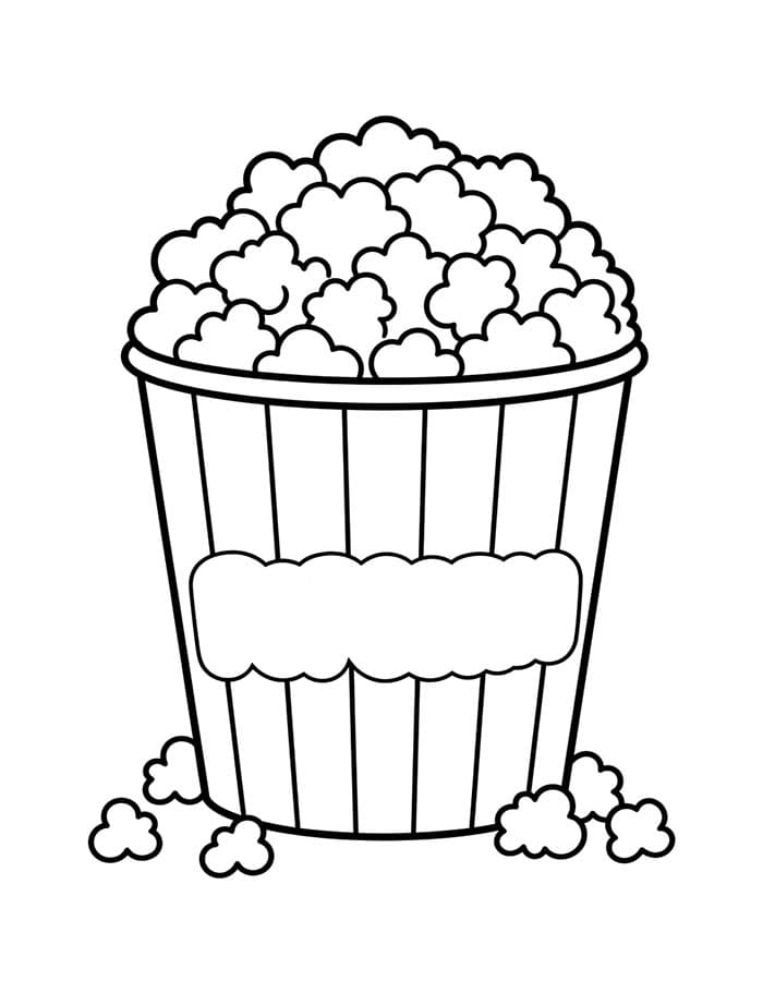 Zeichne Popcorn kostenlos druckbare