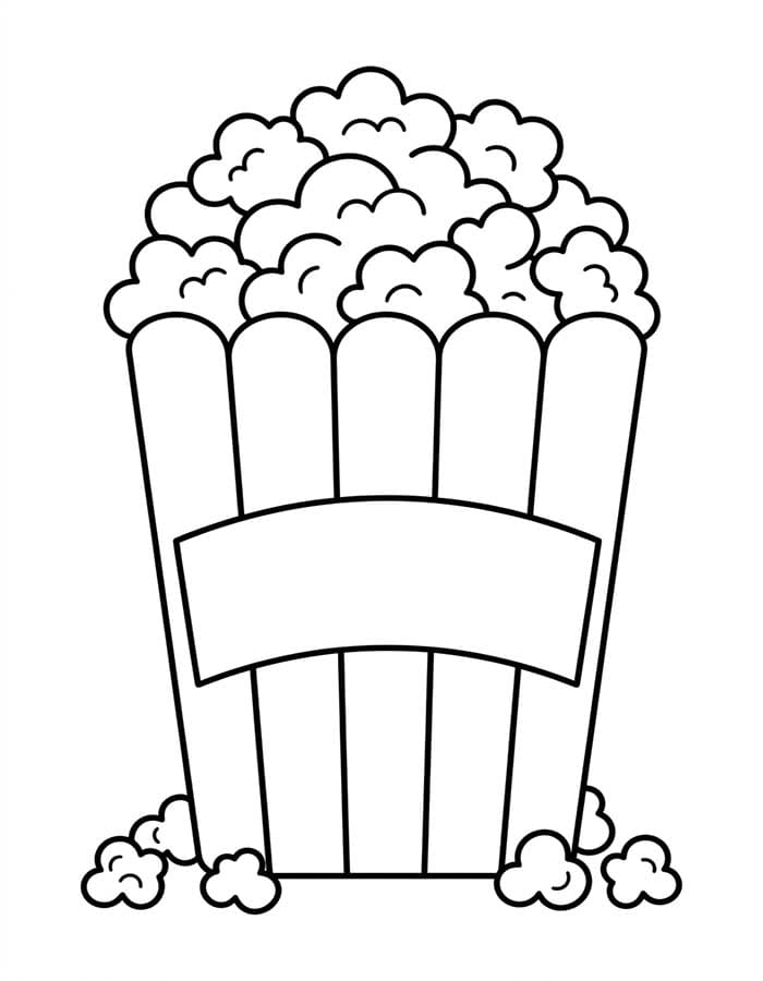 Zeichne Popcorn kostenlos druckbare einfach
